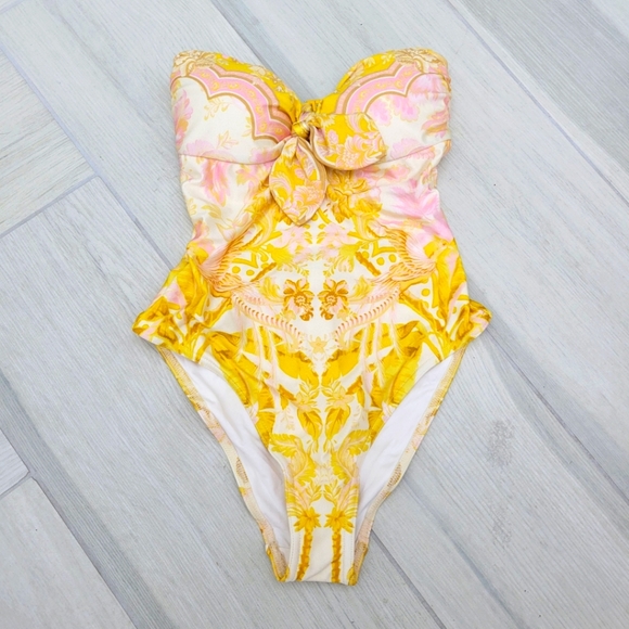 Zimmermann Other - Zimmermann Lyre One-piece swimsuit in yellow palm